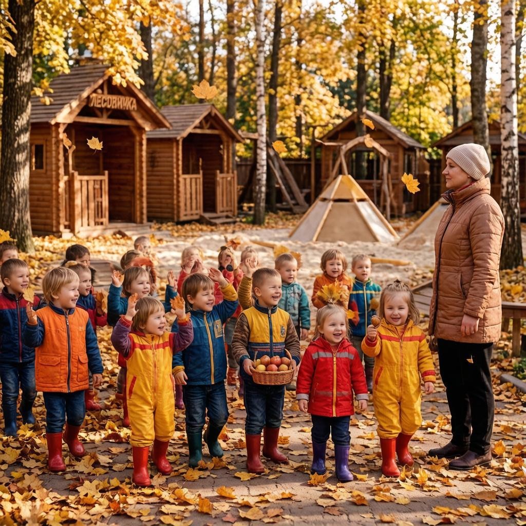 Средняя группа Лесовичок на осеннем празднике